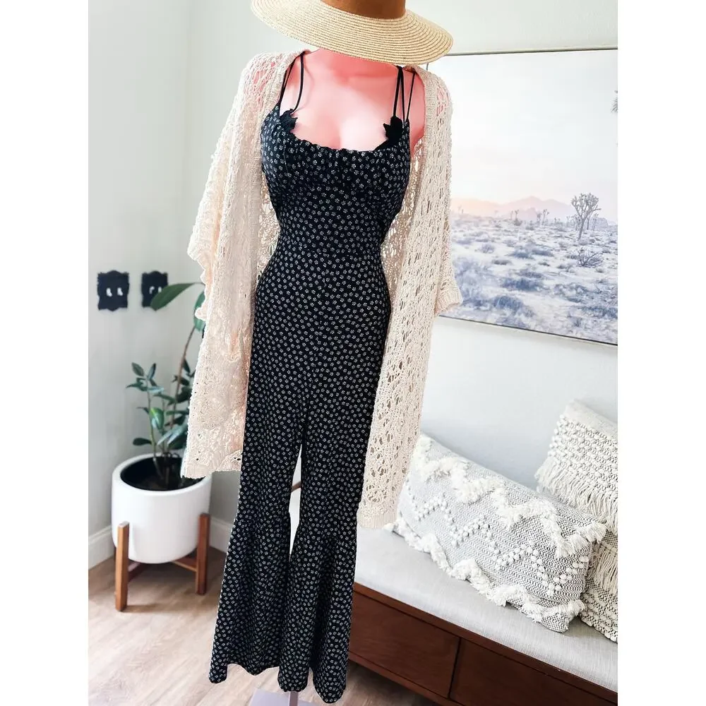 Wildflowers & Windowlight flared leg meadowcore Jumpsuit pants romper - Picture 8 of 8